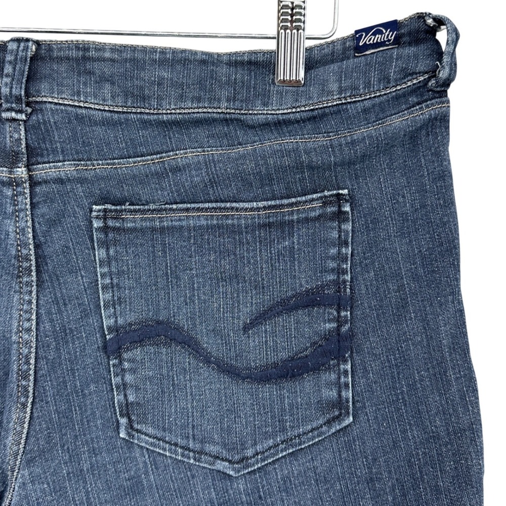 Y2K Vanity Dark Wash Mid Rise Bootcut Denim Jeans 30 SZ 10 Flared McBling Mall